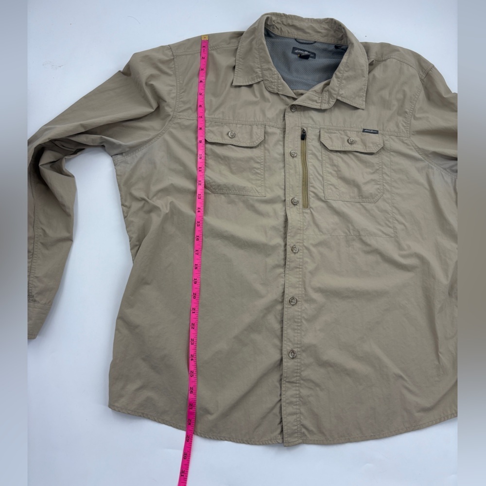 Eddie Bauer Men's Tan Shirt Jacket - Picture 7 of 9